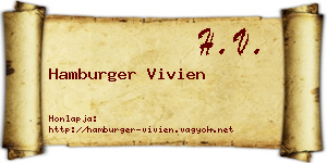 Hamburger Vivien névjegykártya